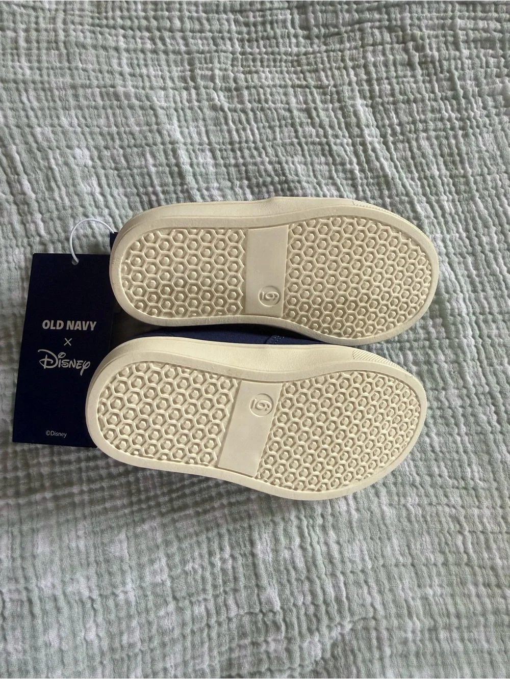 Kids Navy Canvas Sneakers with Mickey Accent